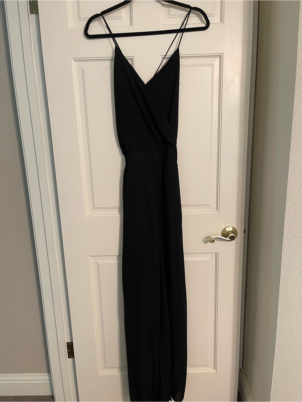 Black Spaghetti-Strap Jumpsuit